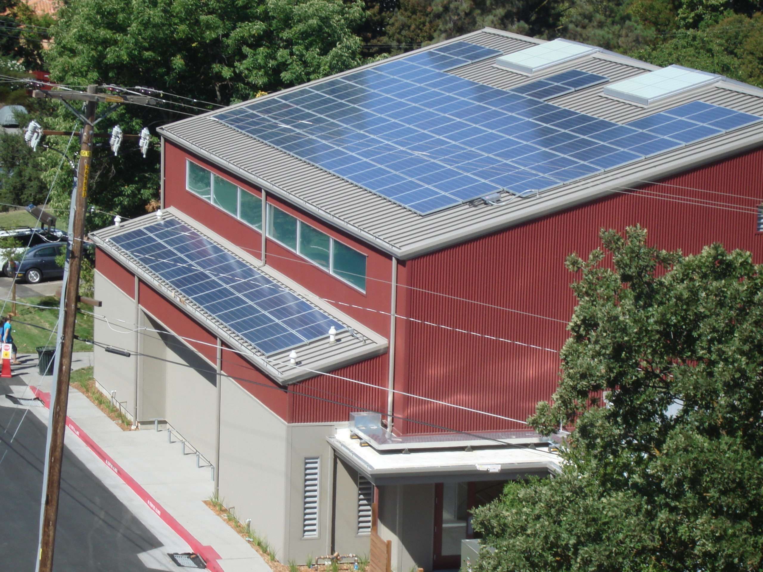 Metal Building with Solar Panels