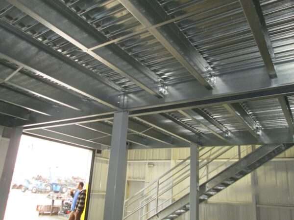 Underside of mezzanine system