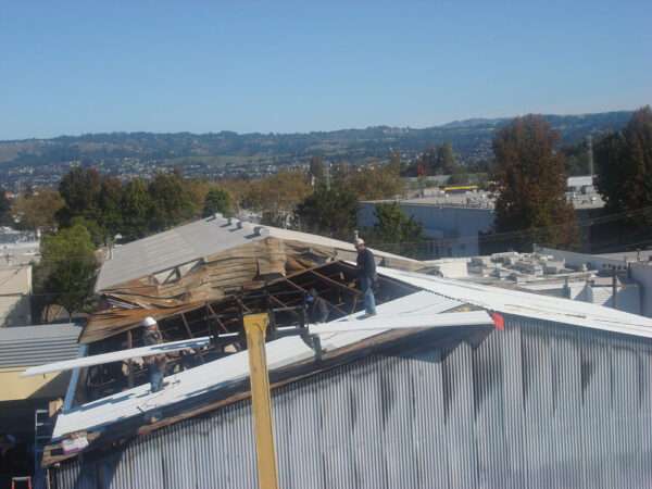 Steel framing and steel roofing replaced along with bridge crane due to fire damage