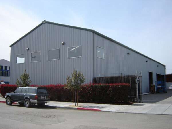completed large metal building