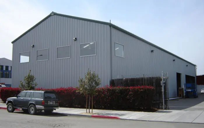 completed large metal building