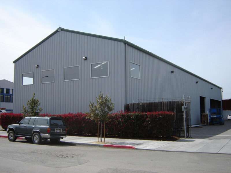 completed large metal building