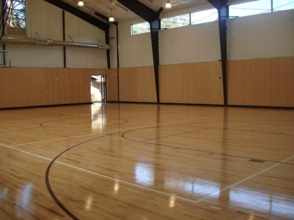 Athenian school gymnasium is a steel building