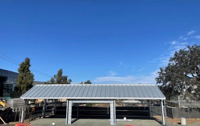 Commmercial metal roofing company project in the Bay Area at Stanford installed