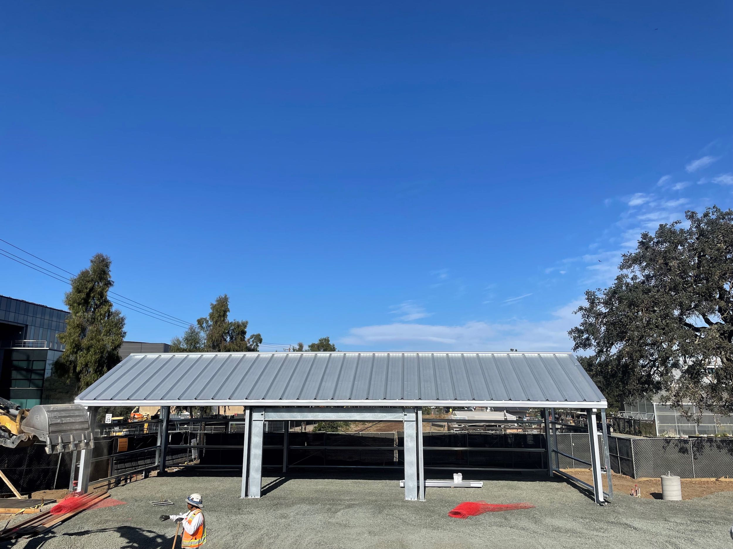 Commmercial metal roofing company project in the Bay Area at Stanford installed