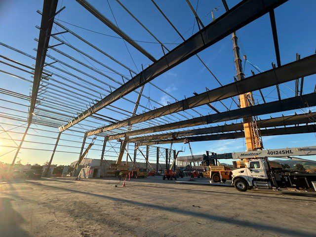 Metal-Building-Pittsburgh-CA-Framing-in-Process Metal Building Pittsburgh Steel Framing